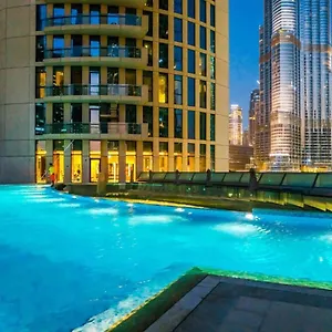 First Class 3br With Full Burj Khalifa And Fountain View شقة دبي